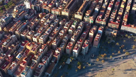 Barceloneta-Ciutat-Vella-District-Of-Barcelona-Catalonia-Spain-Aerial-View-Beach